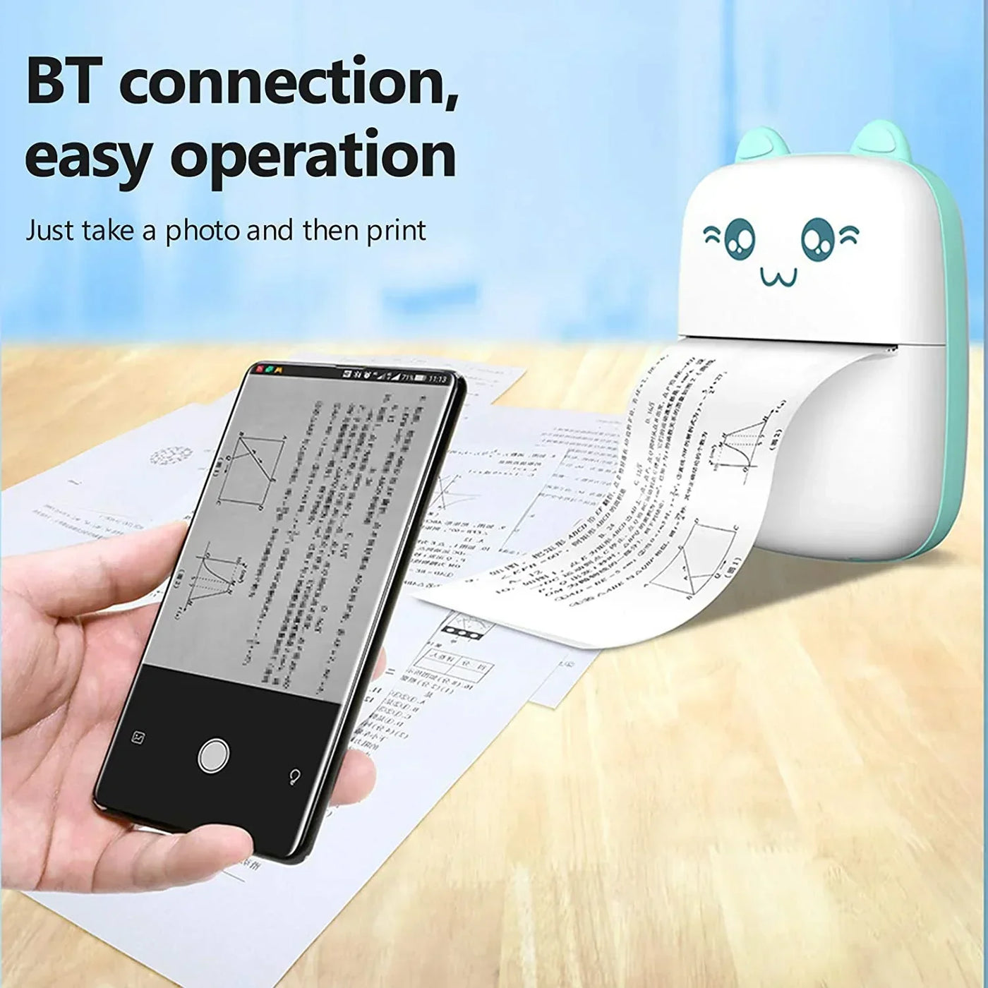 Easy and Portable Mini Pocket BT Thermal Printer