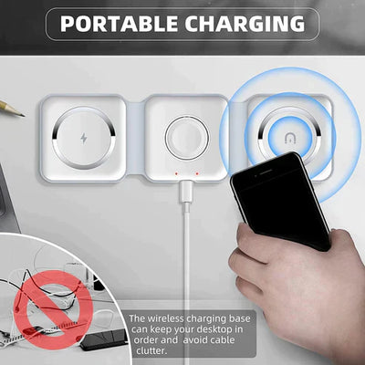 3 in 1 Magnetic Foldable Wireless Charger