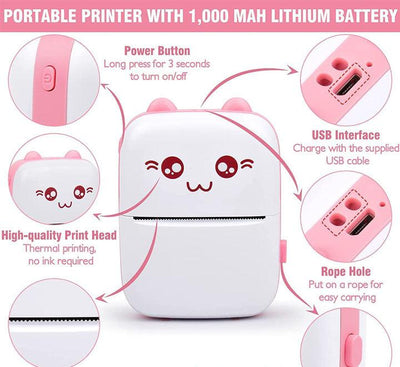 Easy and Portable Mini Pocket BT Thermal Printer