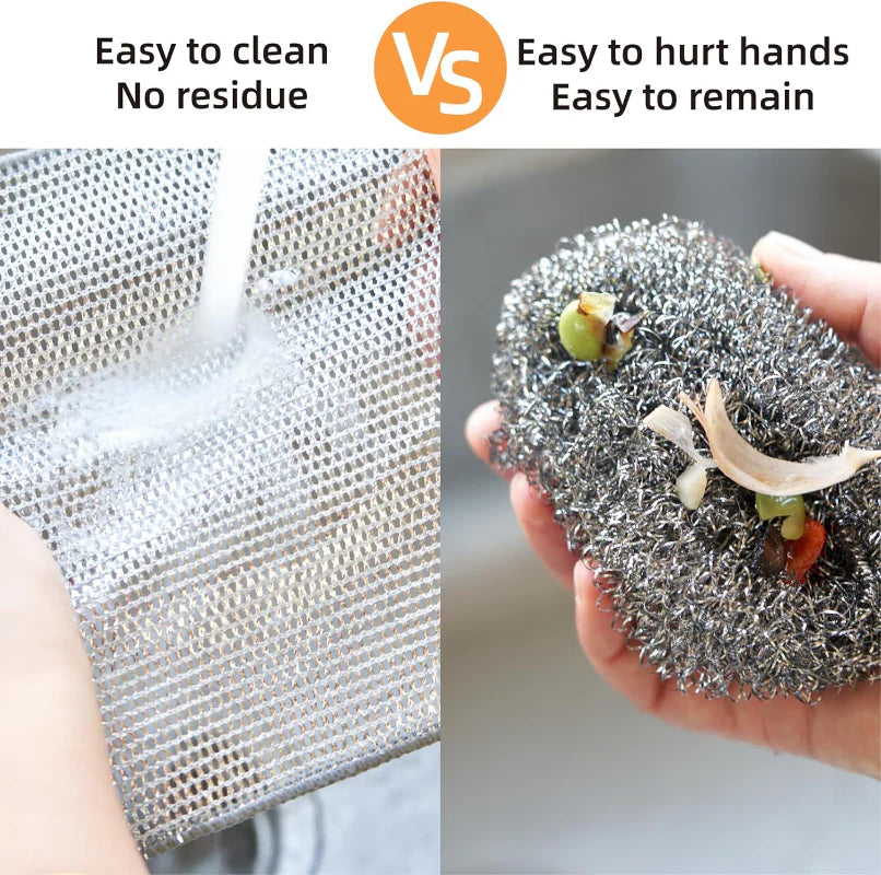 Multipurpose Wire Dishwashing Rags for Wet and Dry